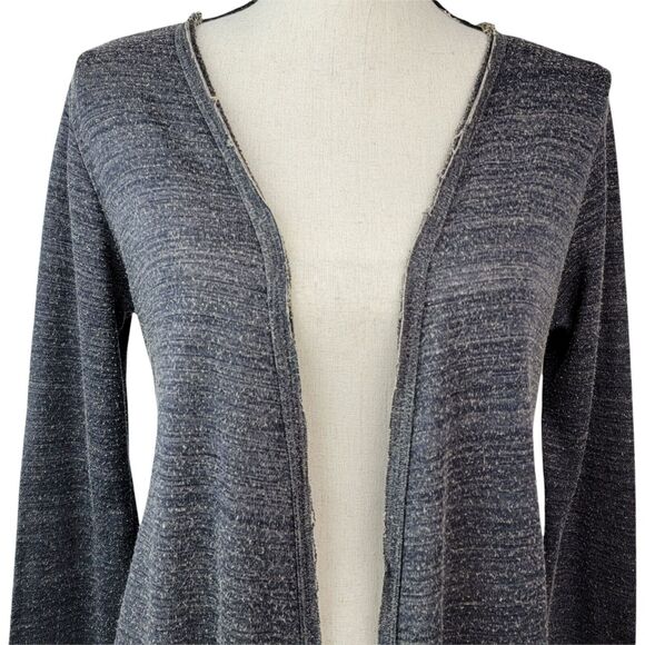 Gilded Intent Cardigan Sweater Womens Sz S‎ Gray Duster Longline Asymmetrical - Picture 2 of 9